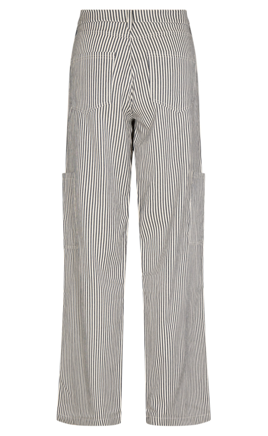 Freequent Bukser - Mella - Medieval Blue W. Off-White