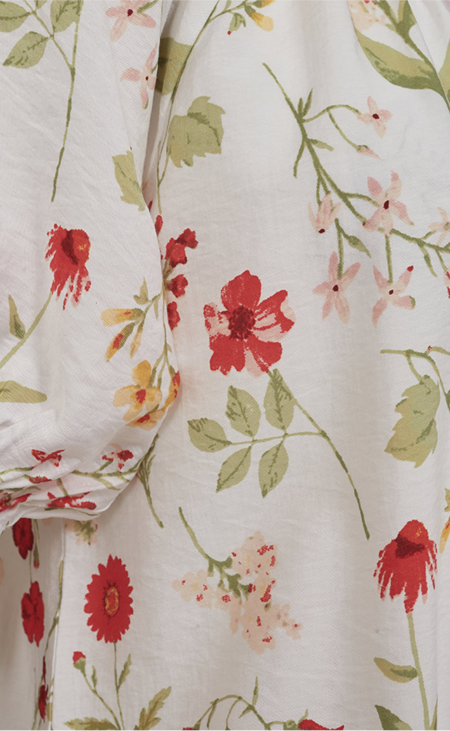 Freequent Bluse - Mele - Brilliant White w. Hot Coral