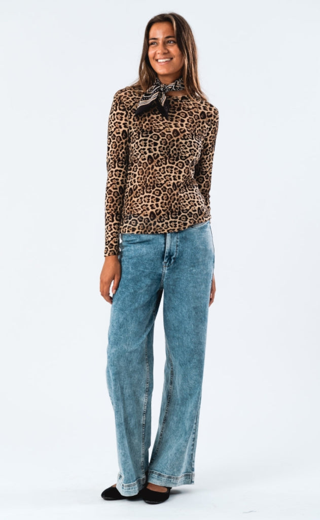 Lollys Laundry Bluse - Irie - Leopard Print