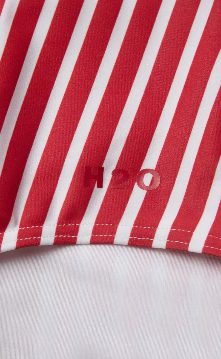 H2O Badedrakt - Stripe Swim - Red
