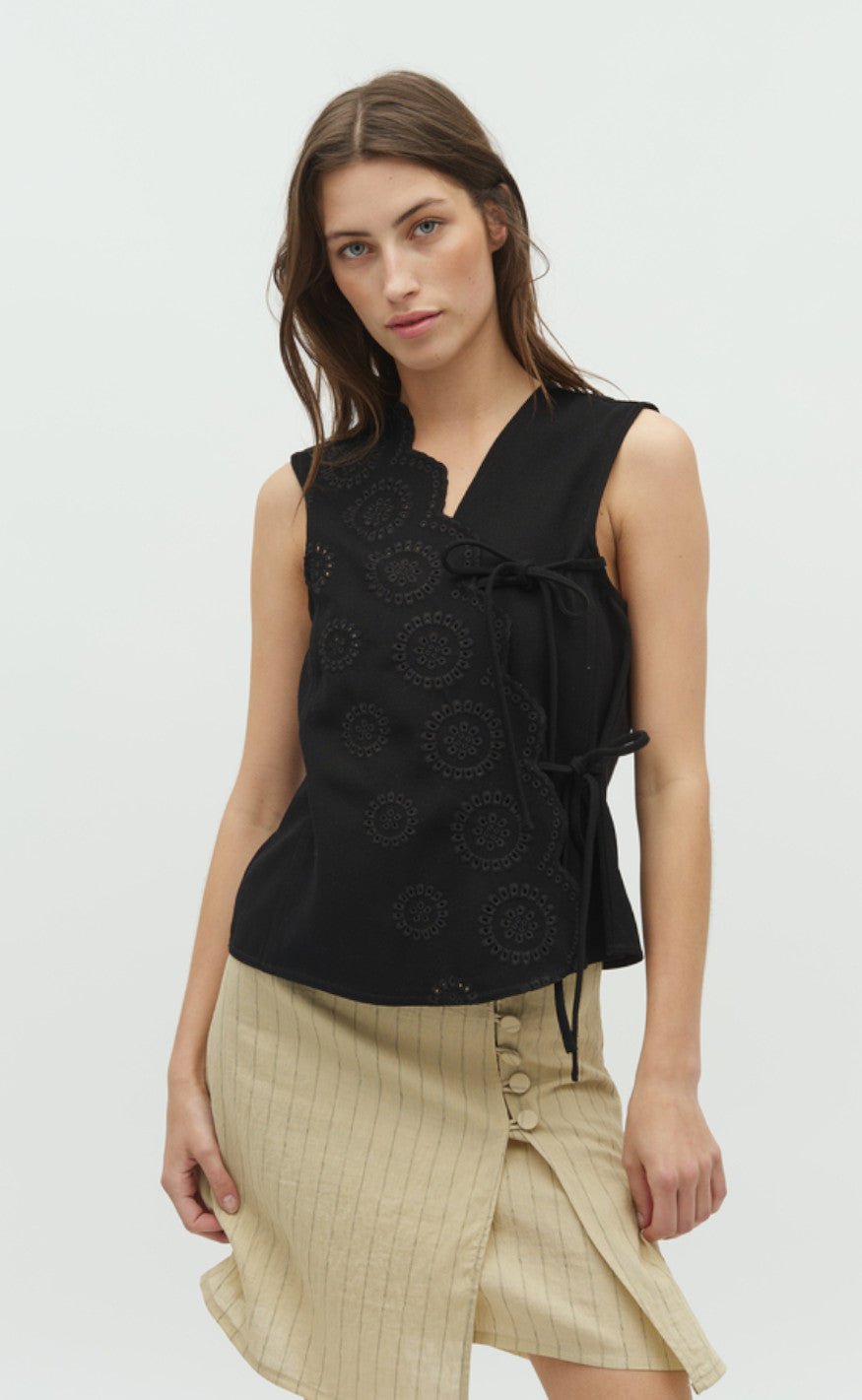 Global Funk Topp - Ciana Scallop-G - Black