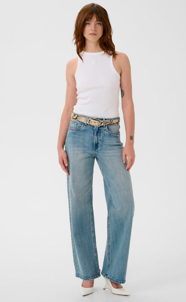 Gestuz Topp - Drew Logo Tank 2.0 - Bright White