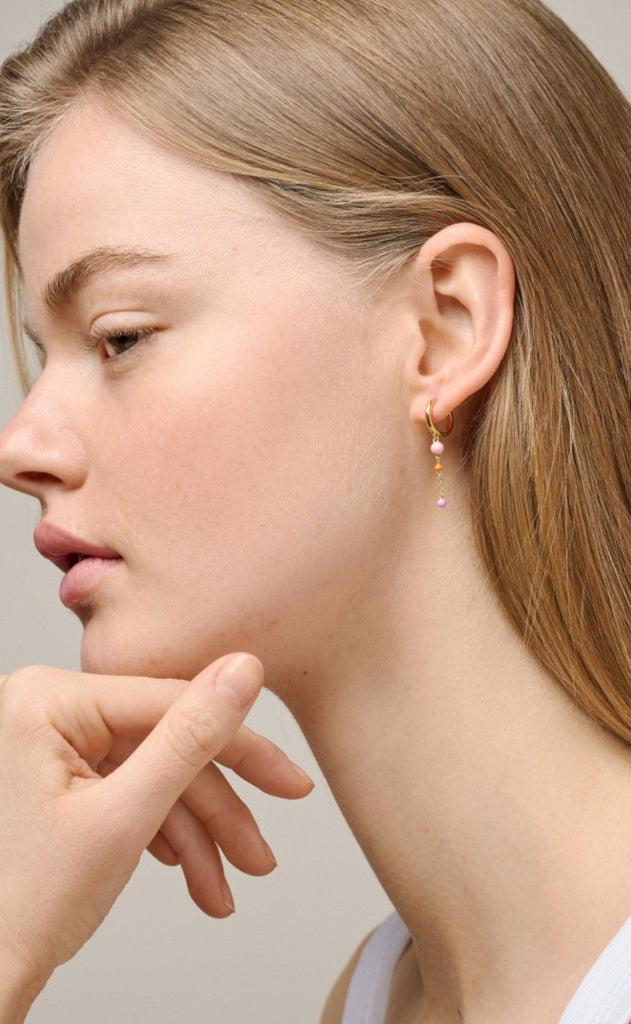 ENAMEL Copenhagen Øreringer - Lola Bold Hoops - Blush