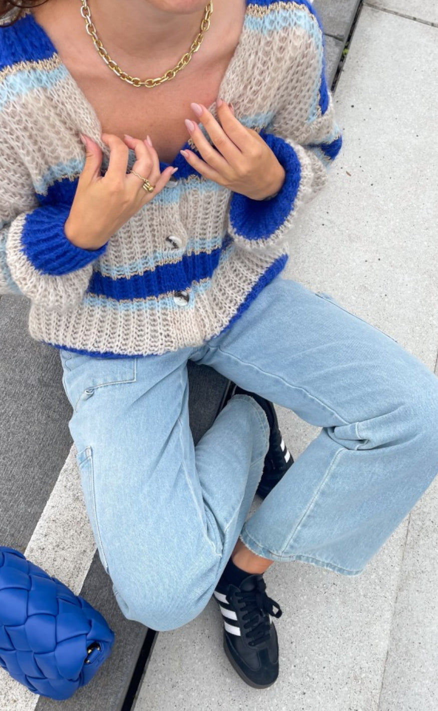 Noella Cardigan - Pacific - Blue Mix
