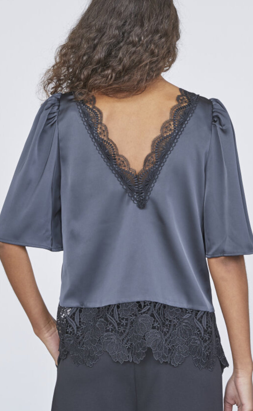 Love & Divine Bluse - Love1079 - Grey/Black