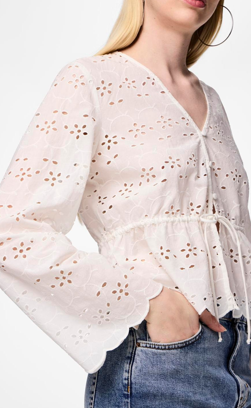 PIECES Topp - Armorine - Cloud Dancer