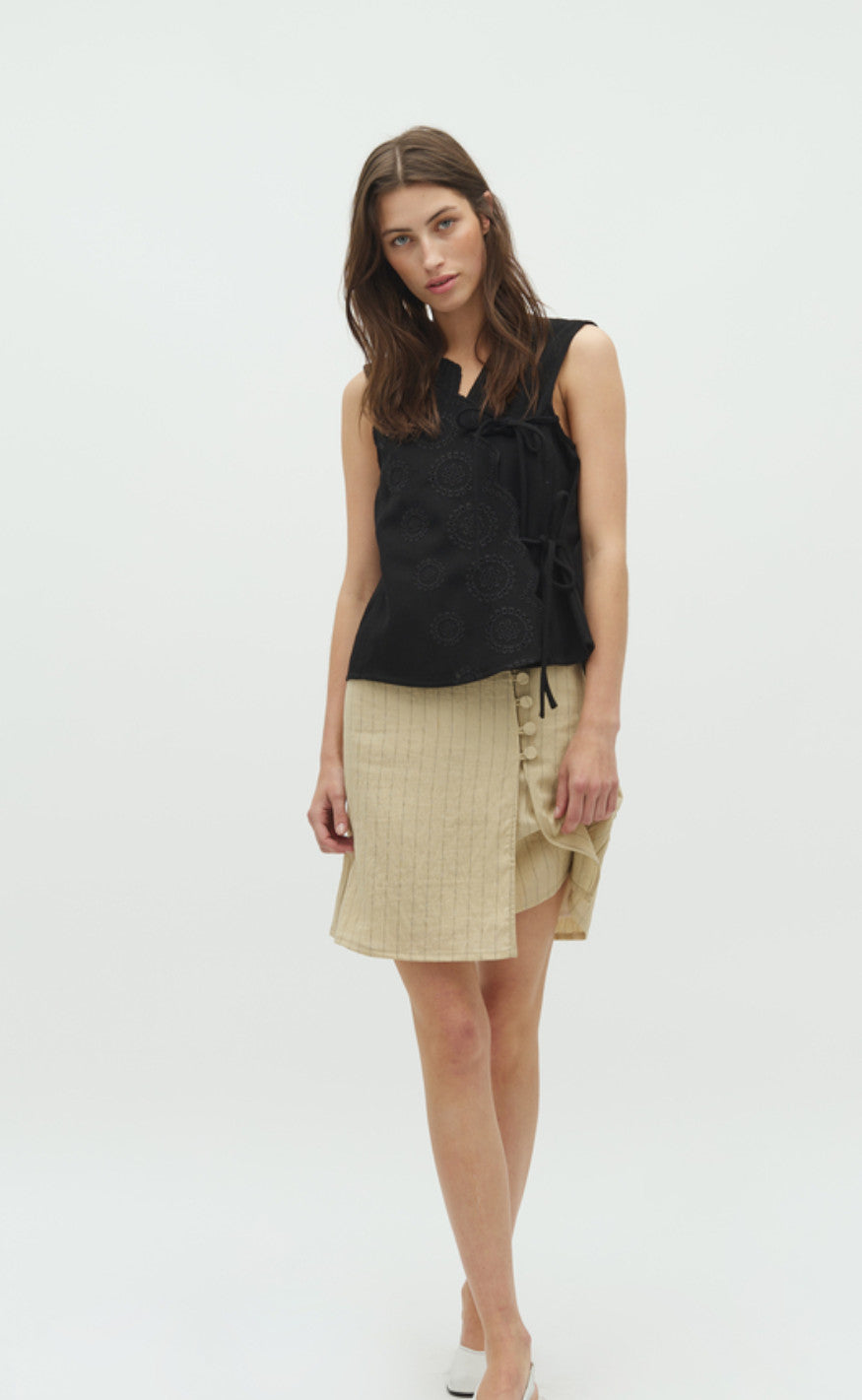 Global Funk Topp - Ciana Scallop-G - Black