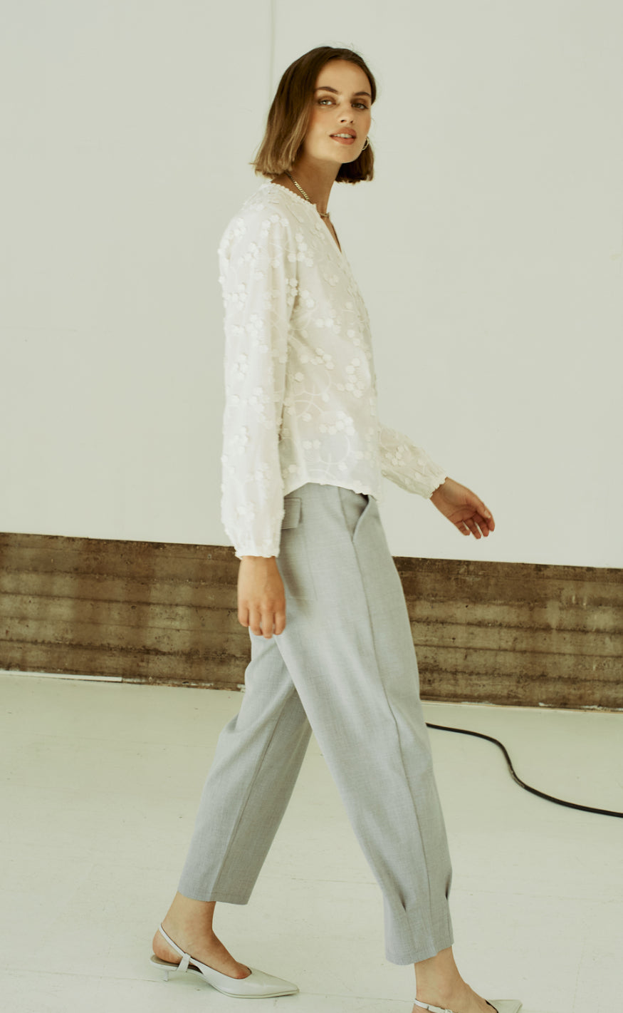 Freequent Bluse - Selia - Star Off-white