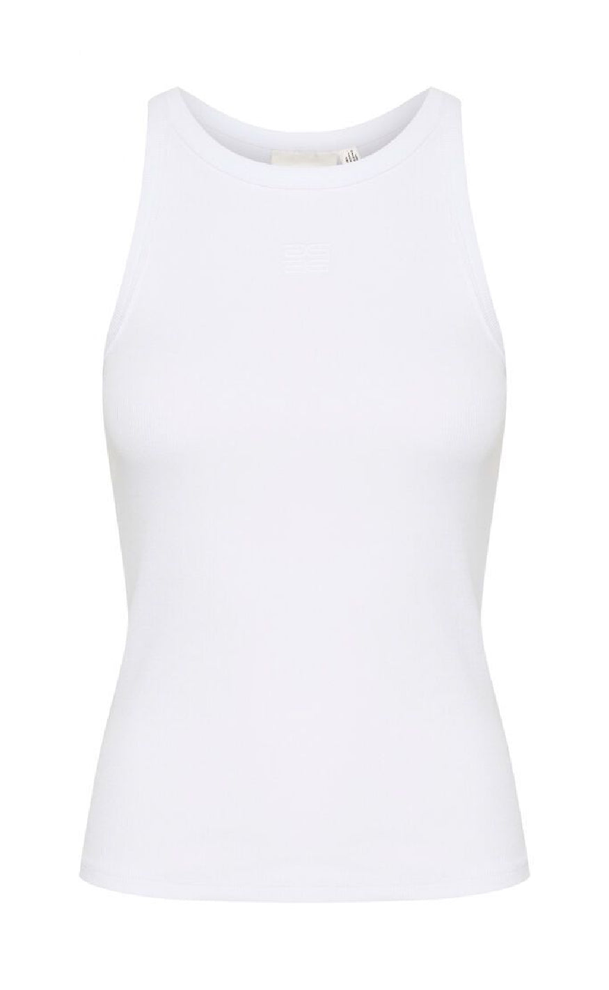 Gestuz Topp - Drew Logo Tank 2.0 - Bright White