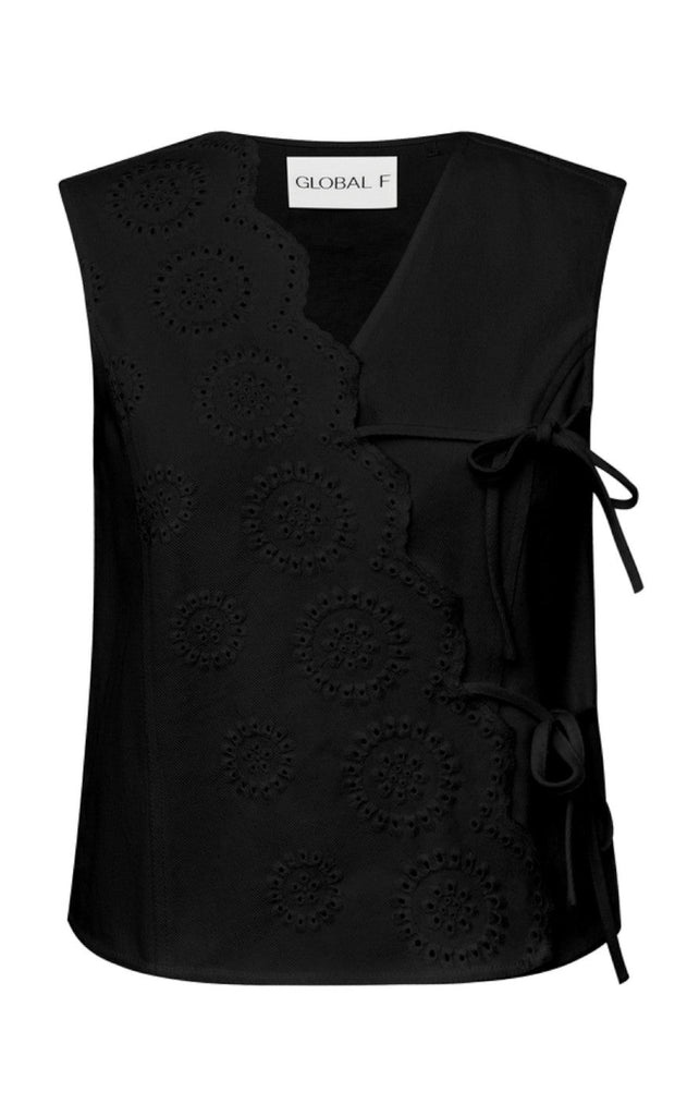 Global Funk Topp - Ciana Scallop-G - Black