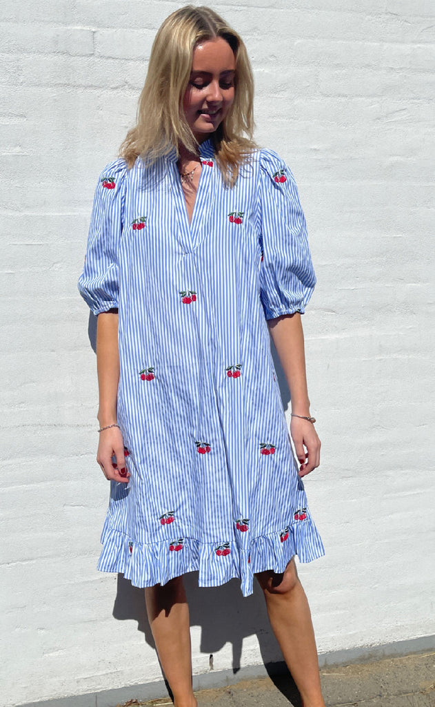 Love & Divine Kjole - Love1385 - Blue/Cherry