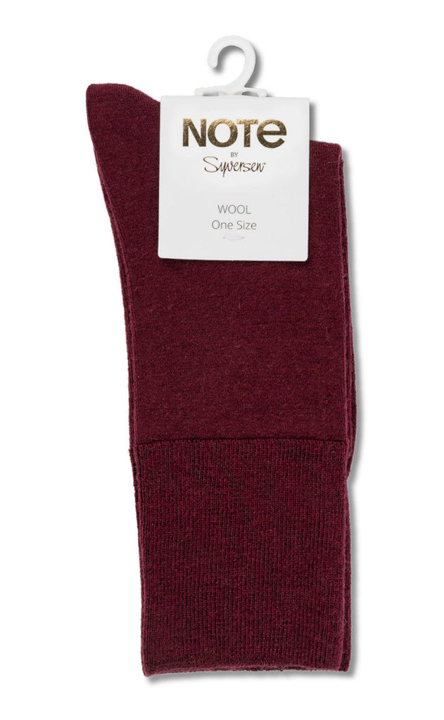 Oroblu Strømper - Note Fine Wool Comfort Topp - Burgundy