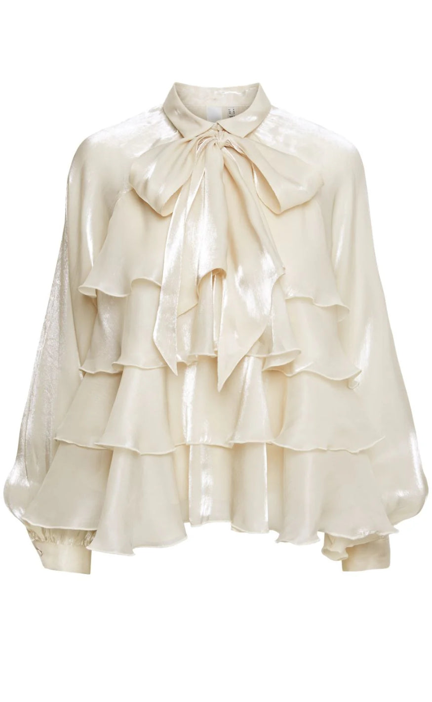 YAS Topp - Loise - Pearled Ivory