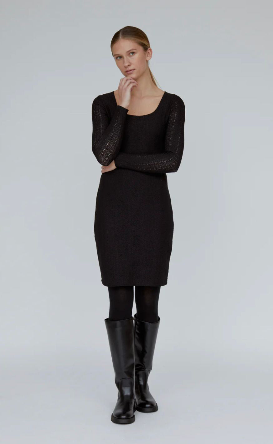 Basic Apparel Kjole - Suvi Scoop - Black