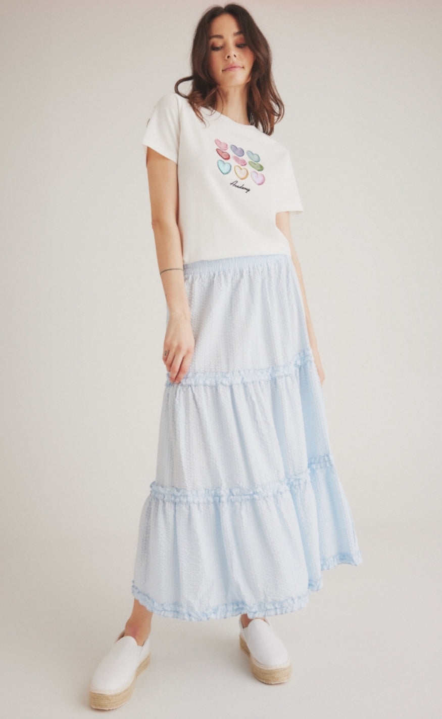 One Two Luxzuz Skjørt - Babano - Chambray Blue