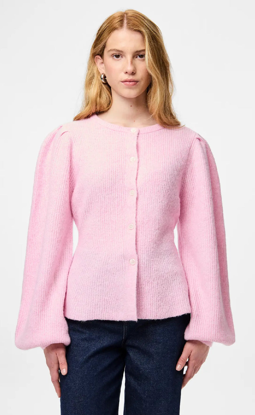 Pieces Cardigan - Silly - Roseate Spoonbill Melange