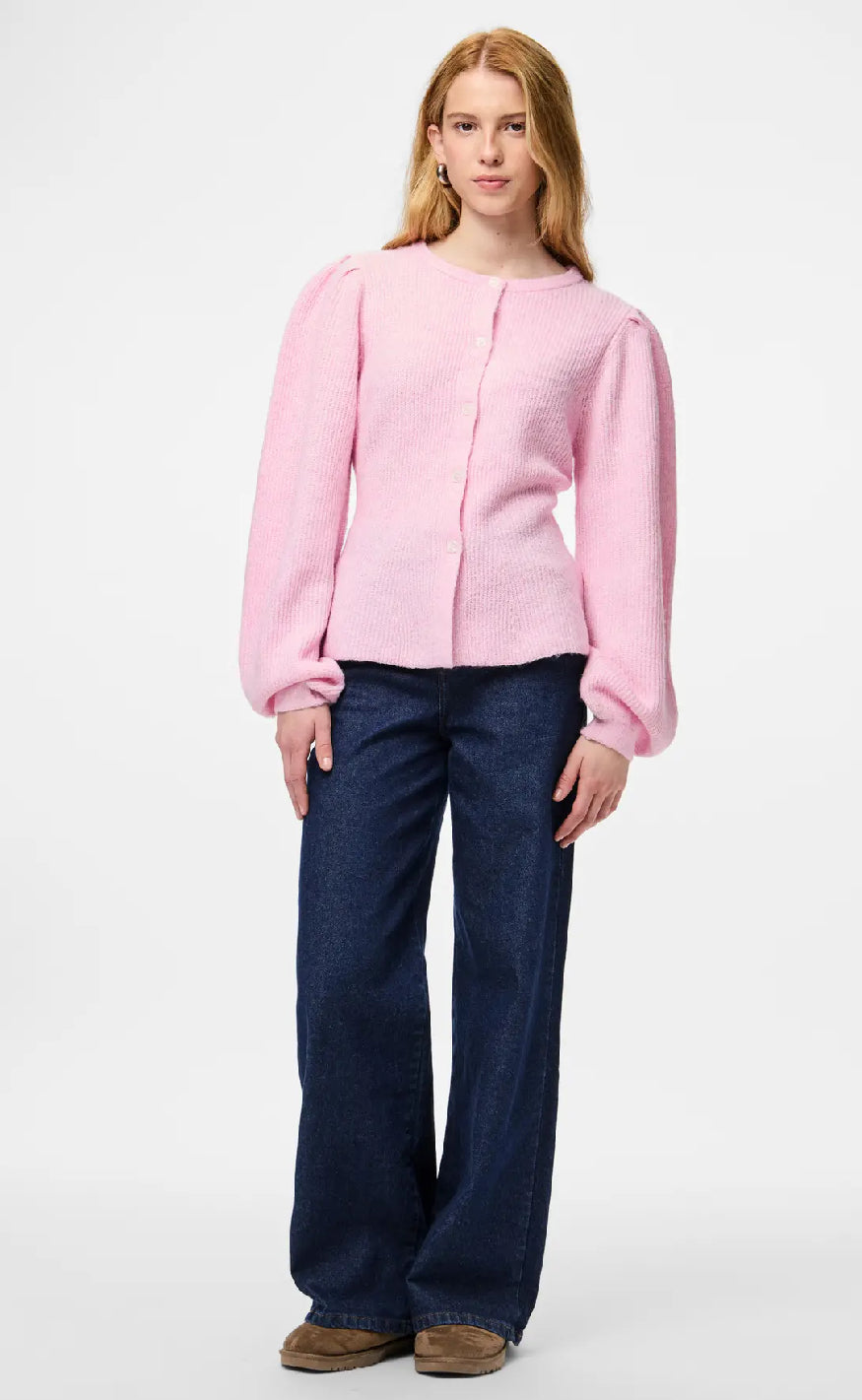 Pieces Cardigan - Silly - Roseate Spoonbill Melange