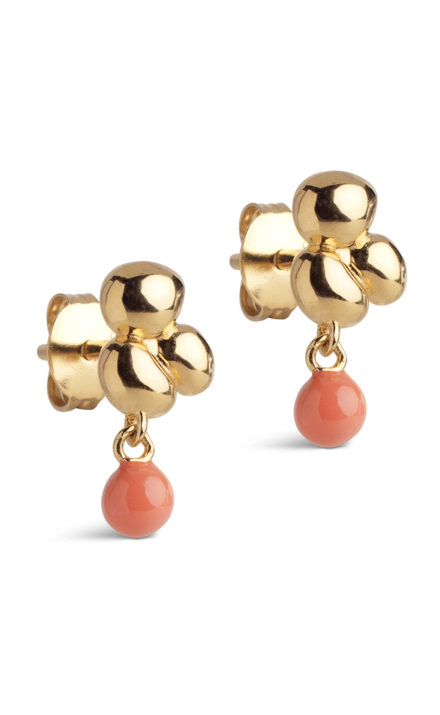 ENAMEL Copenhagen Øreringer - Nara Ball - Light Coral