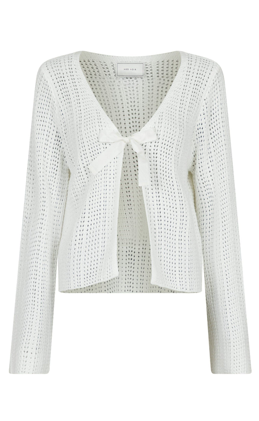 Neo Noir Cardigan - Bates - White