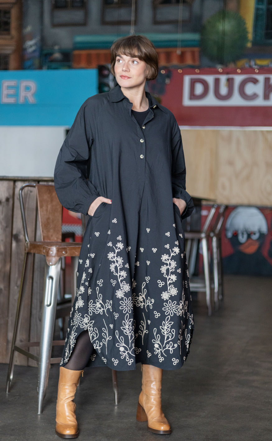 Black Colour  Kjole - Verity - Black