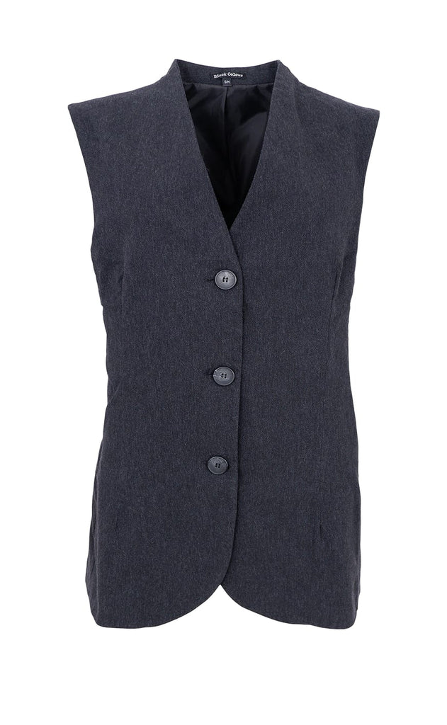 Black Colour Vest - Avenue - Dark Grey