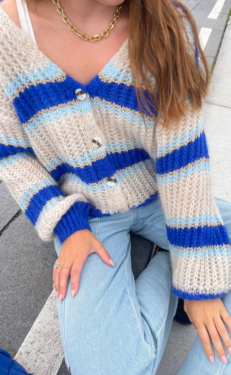 Noella Cardigan - Pacific - Blue Mix