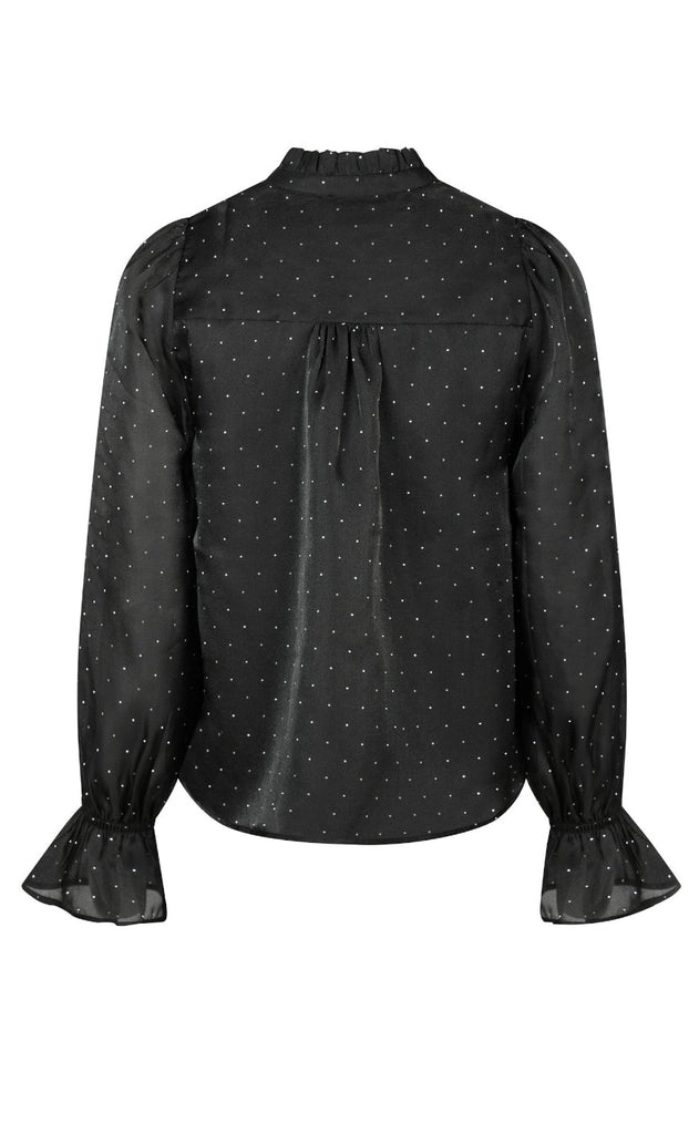 Neo Noir Bluse - Amara Bedazzled - Black