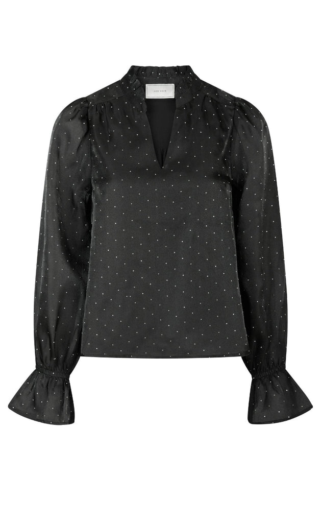 Neo Noir Bluse - Amara Bedazzled - Black