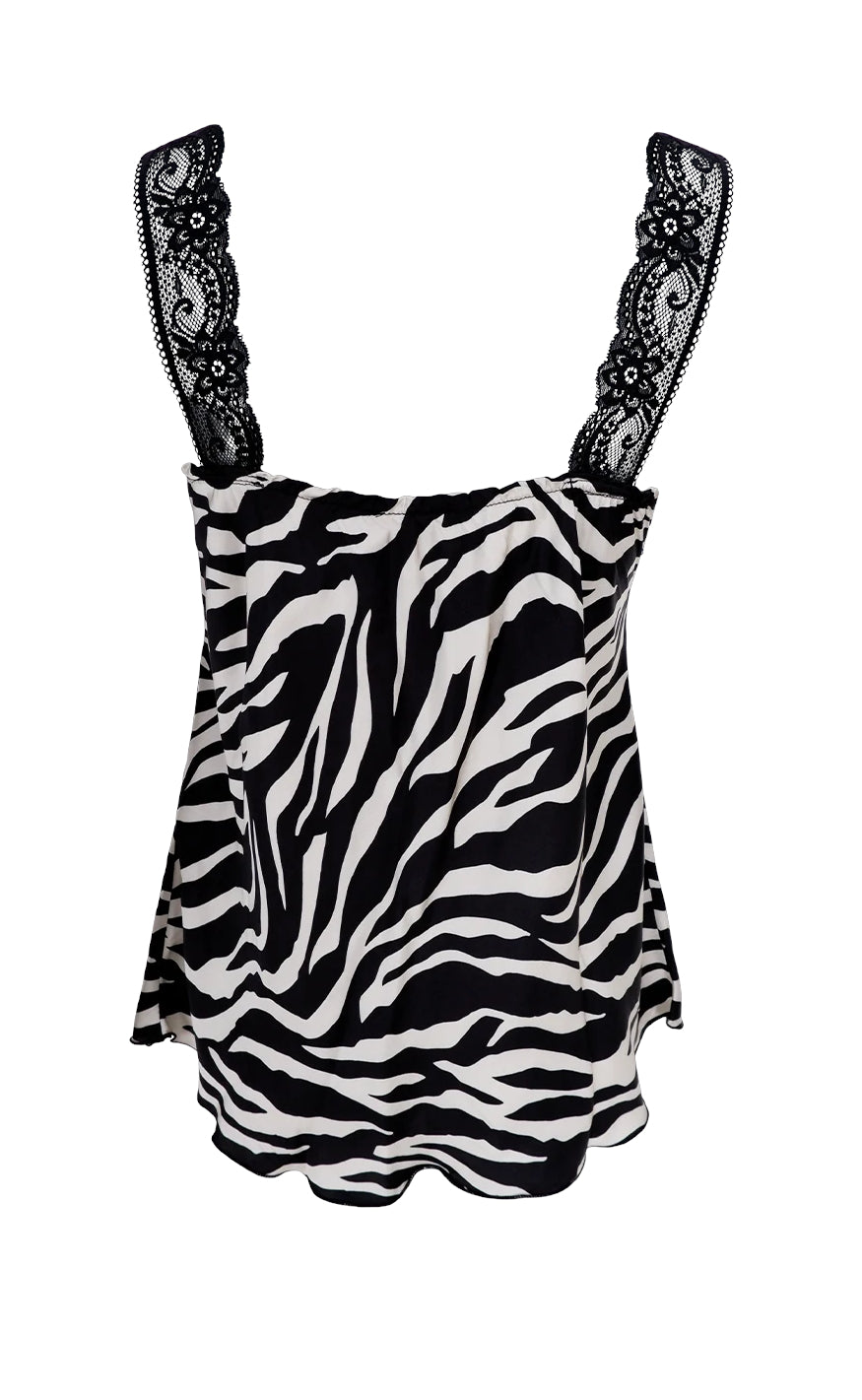 Black Colour Topp - Bea - Zebra