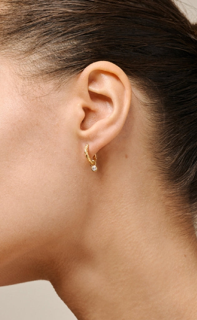 ENAMEL Copenhagen Øreringer - Belle - White