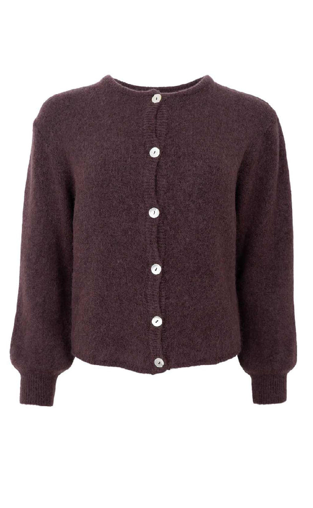 Black Colour Cardigan - Bella - Coffee