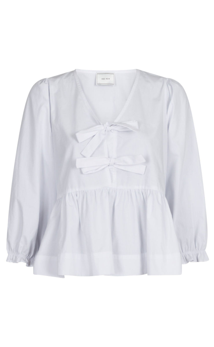 Neo Noir Bluse - Bella Solid - White