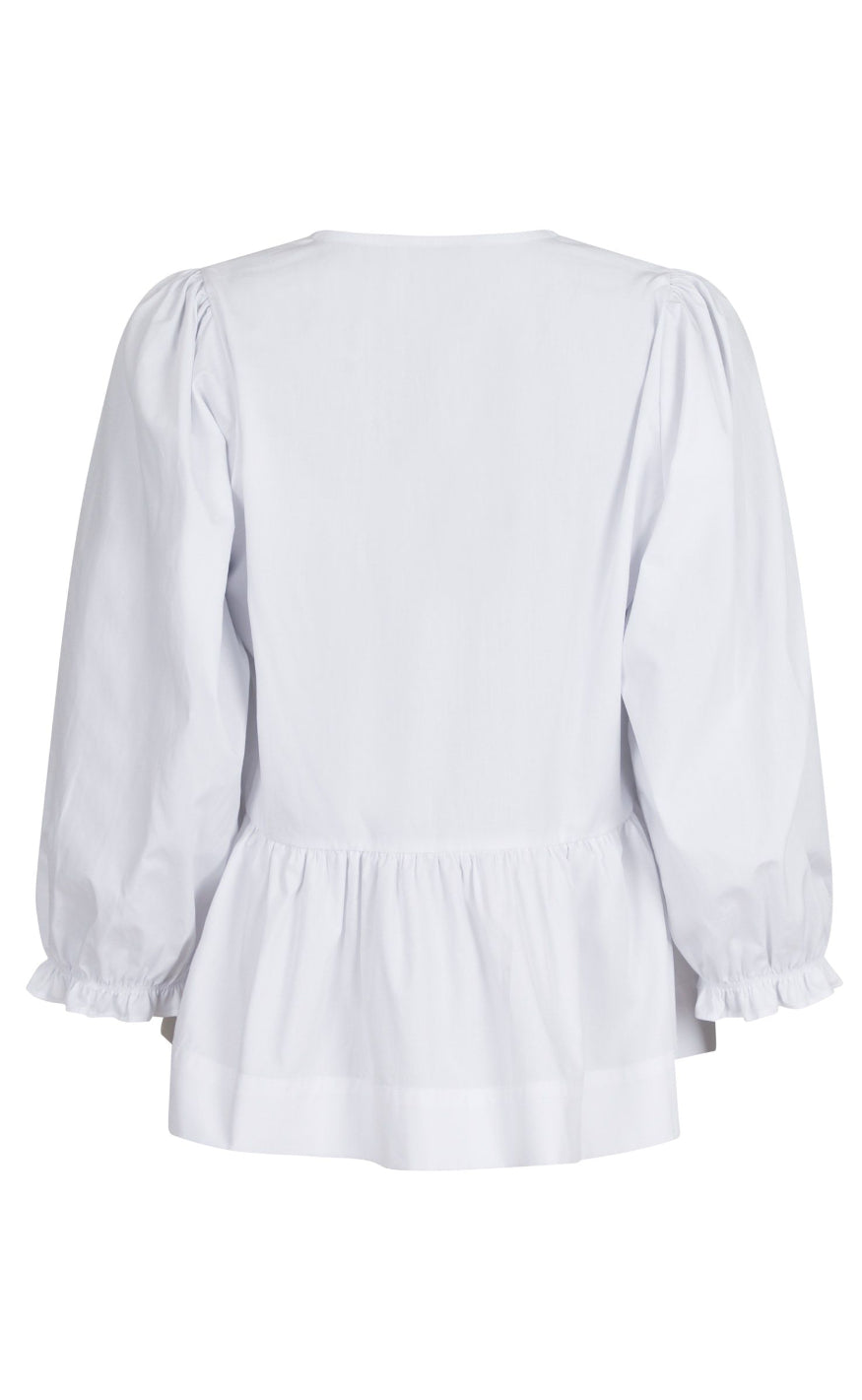 Neo Noir Bluse - Bella Solid - White
