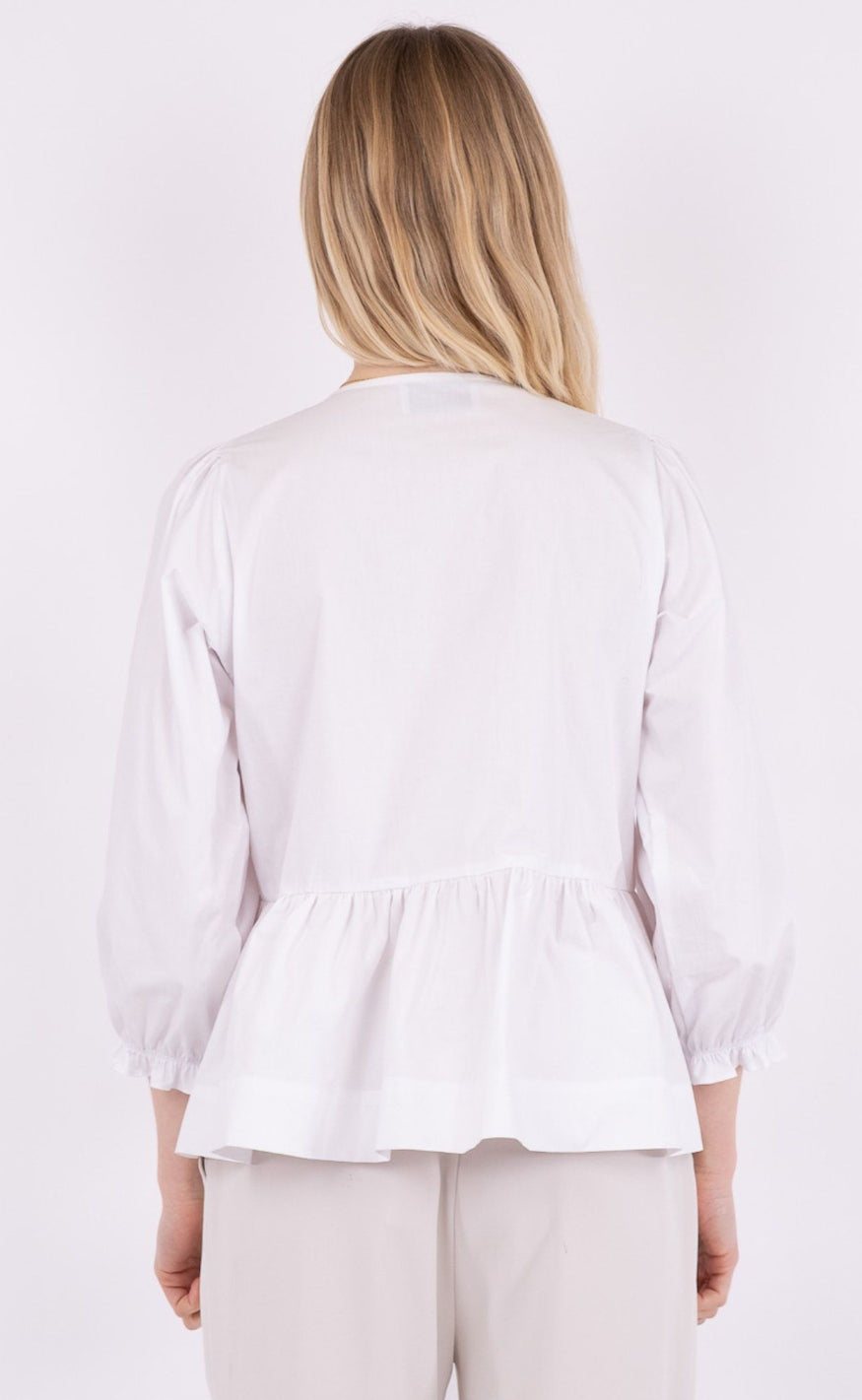 Neo Noir Bluse - Bella Solid - White