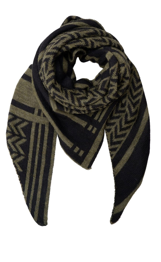 Black Colour Skjerf - Bex Triangle - Army