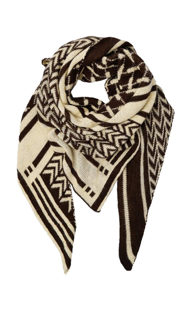 Black Colour Skjerf - Bex Triangle - Butter Yellow