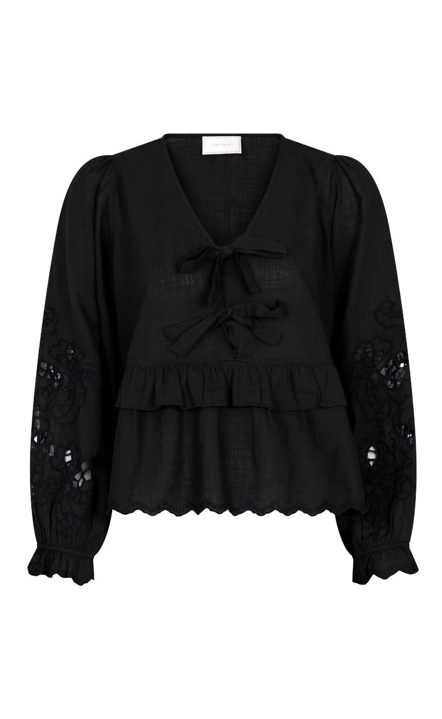 Neo Noir Bluse - Eden Embroidery - Black