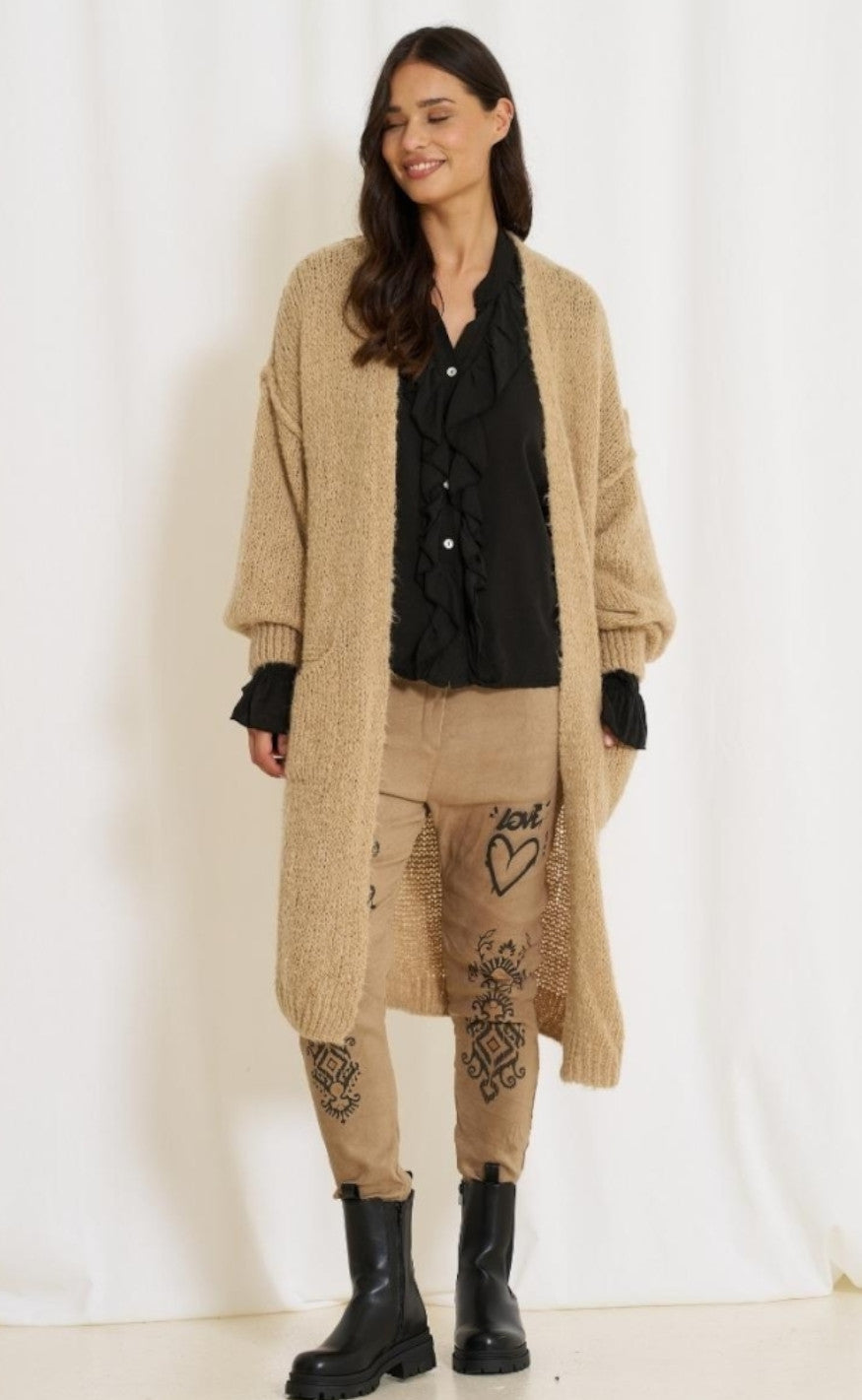 Marta Du Chateau Cardigan - 513 Vega - Light Camel