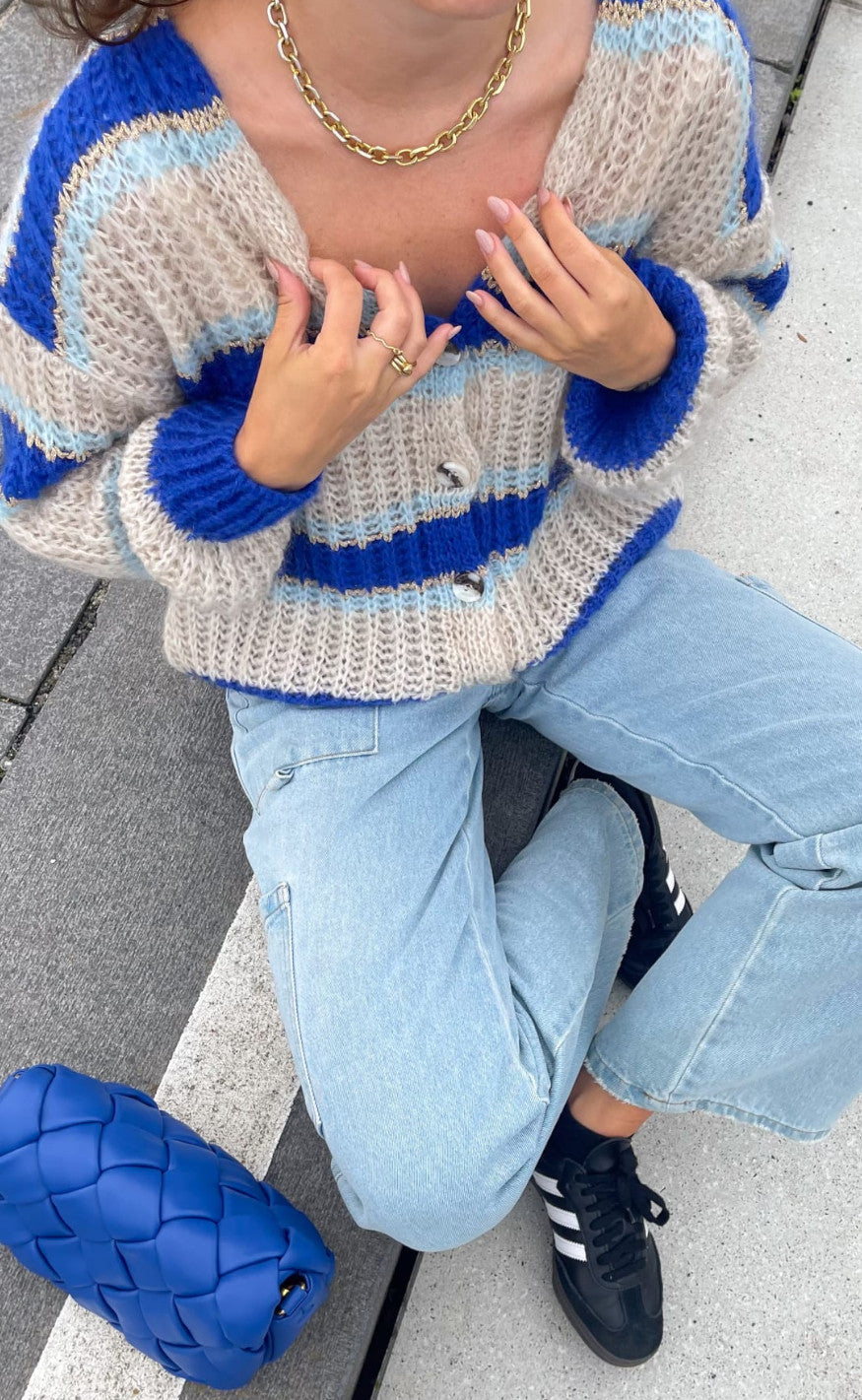Noella Cardigan - Pacific - Blue Mix