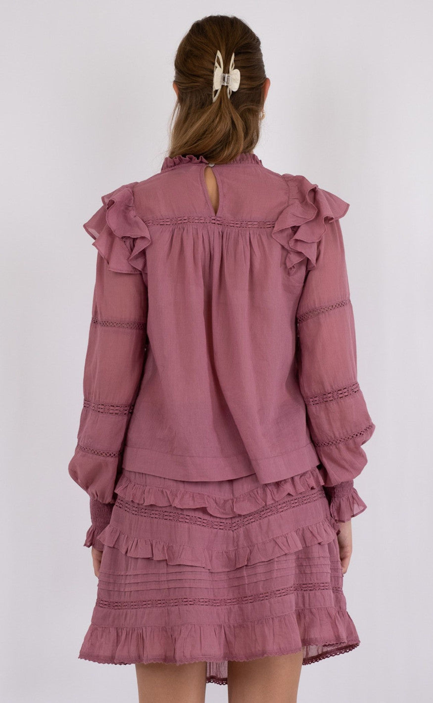 Neo Noir Bluse - Sarna - Evening Rose