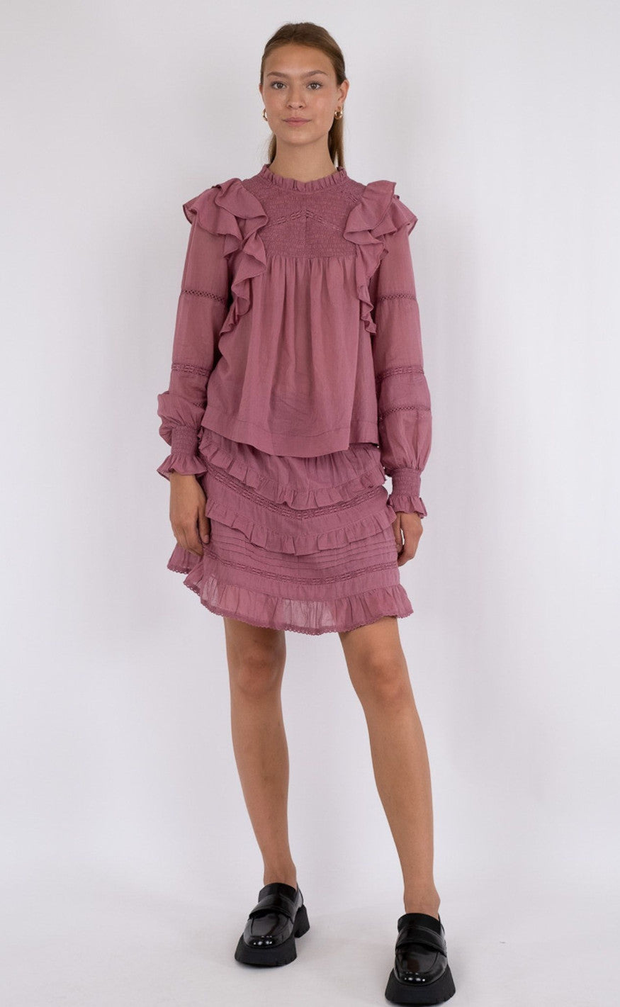 Neo Noir Bluse - Sarna - Evening Rose