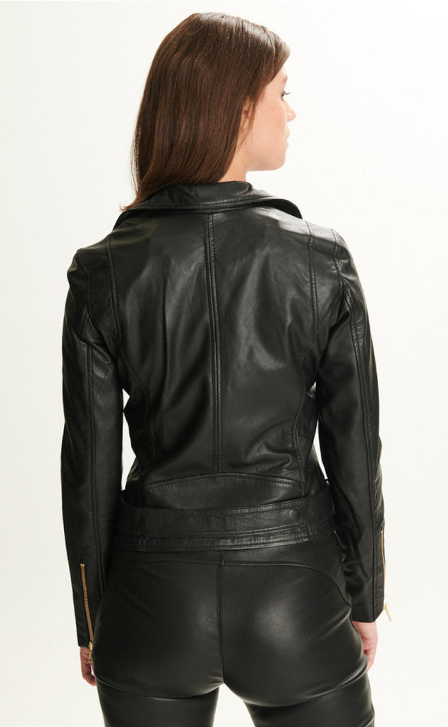 Notyz Jakke - Biker - Black w. Gold acc.