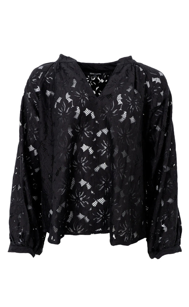 Black Colour Bluse - Nelly Flower - Black