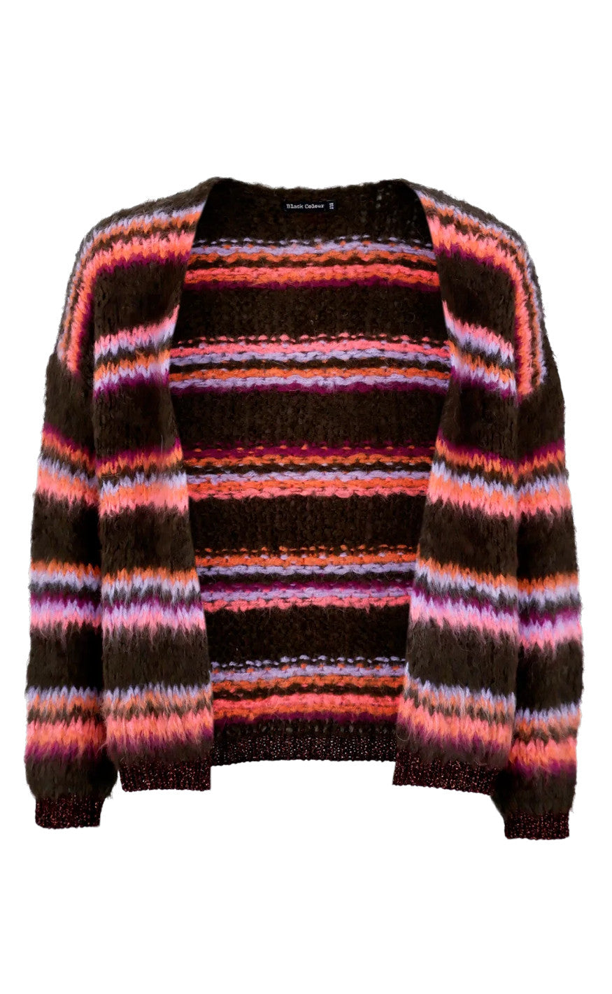 Black Colour Cardigan - Cayenne - Brown