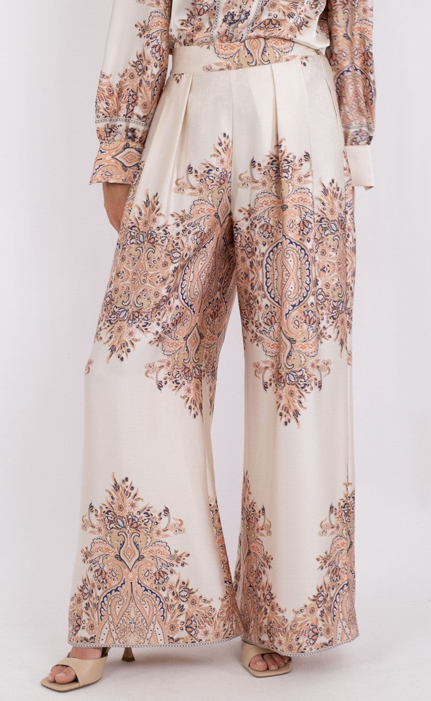 Neo Noir Bukser - Mana Paisley - Creme