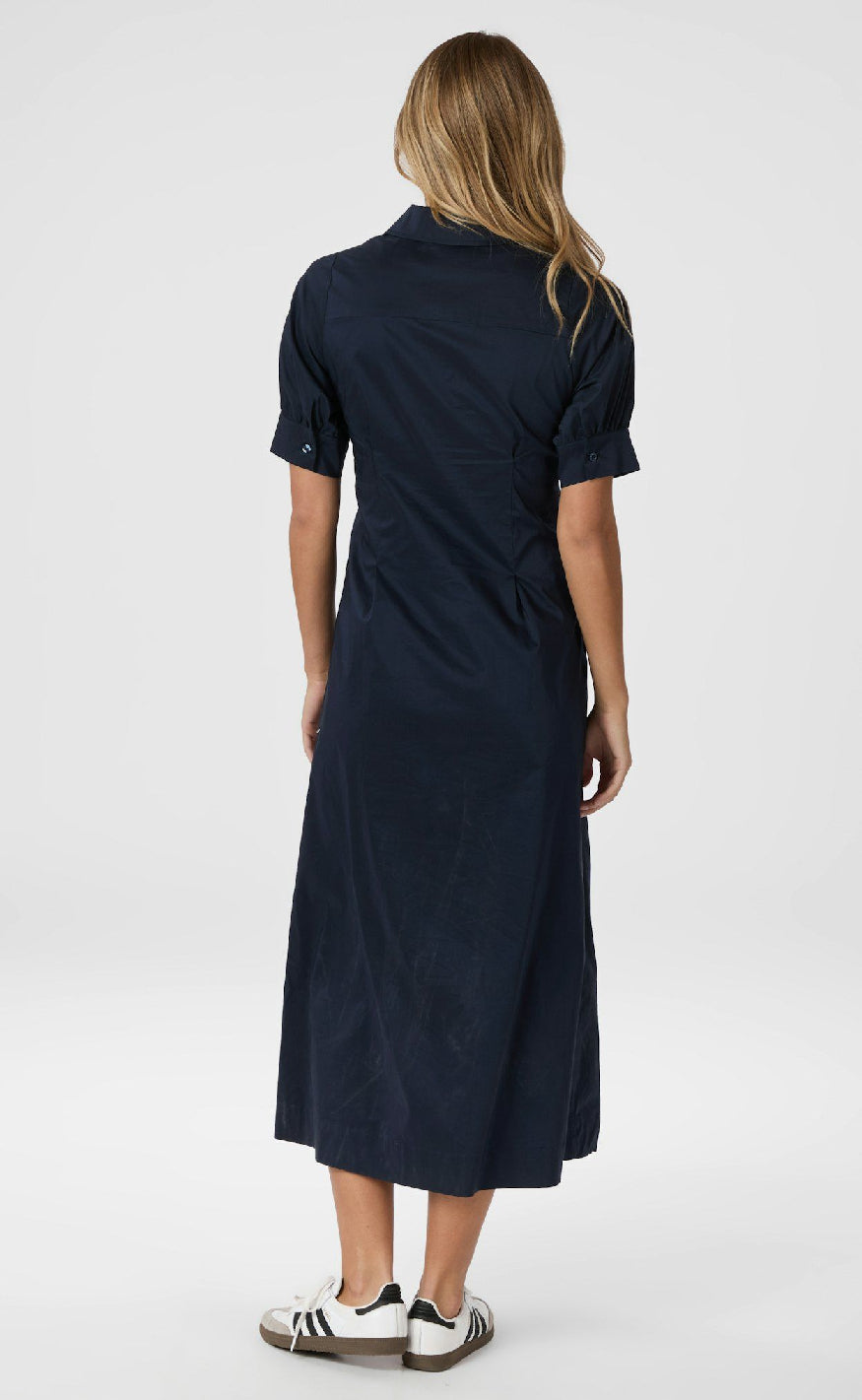 Neo Noir Kjole - Baia Poplin - Navy