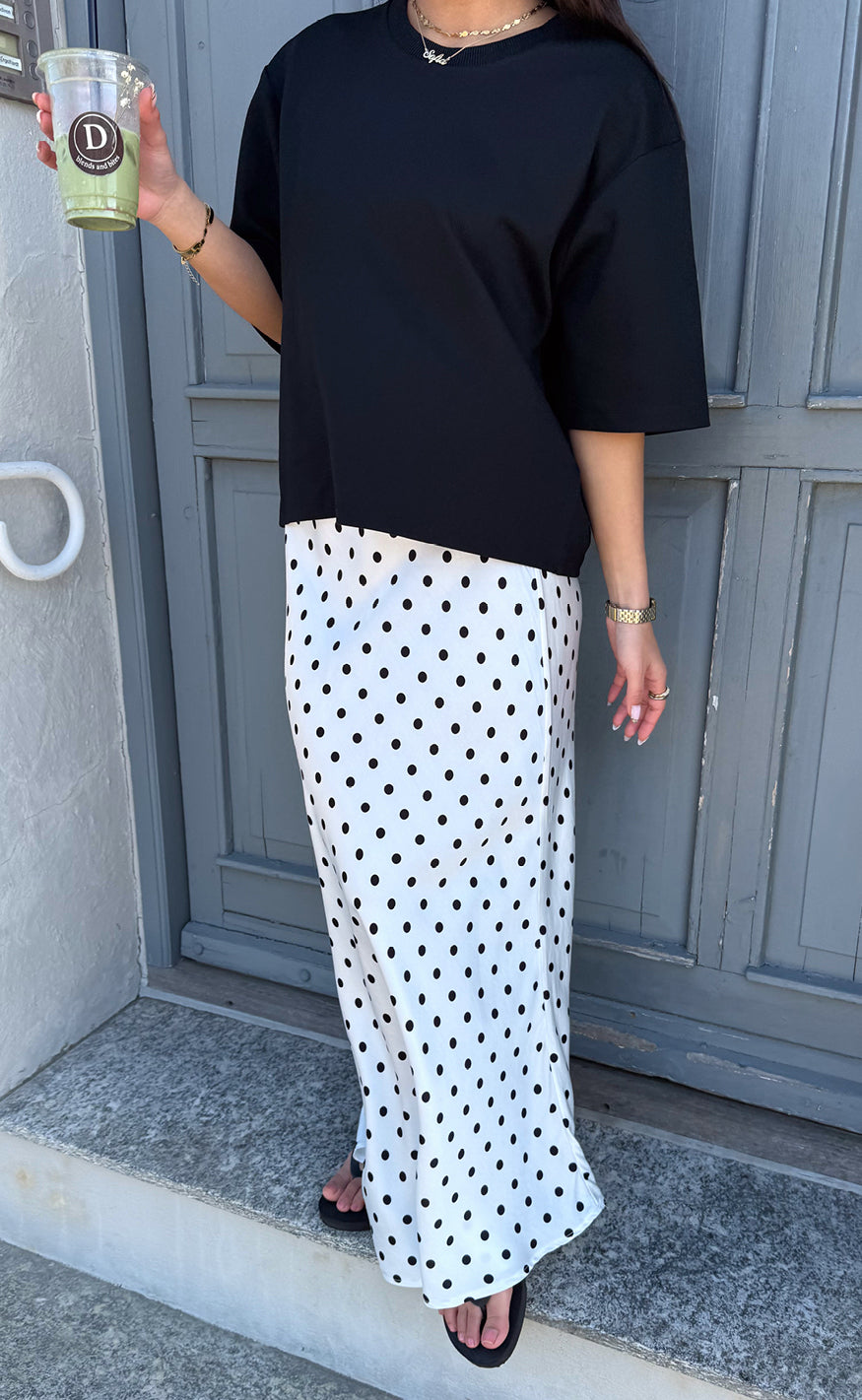 Say INA Copenhagen Skjørt - Diana Dot - White W. Black Dots