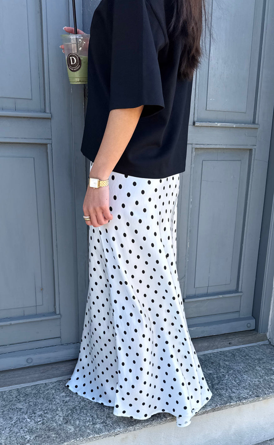Say INA Copenhagen Skjørt - Diana Dot - White W. Black Dots