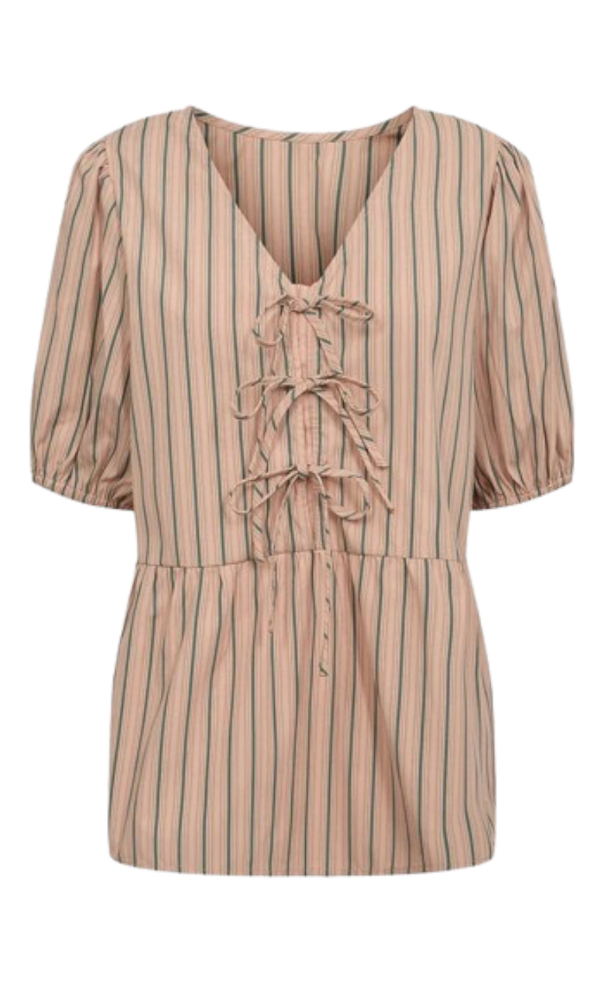 Moves Bluse - Strimma - Bleached Apricot