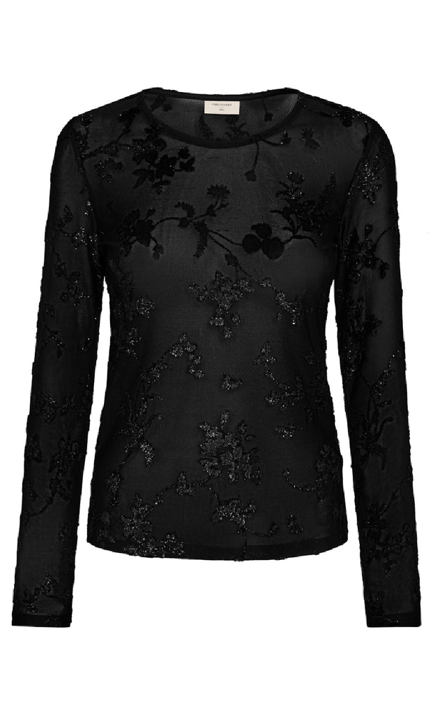 Freequent Bluse - Biska - Black